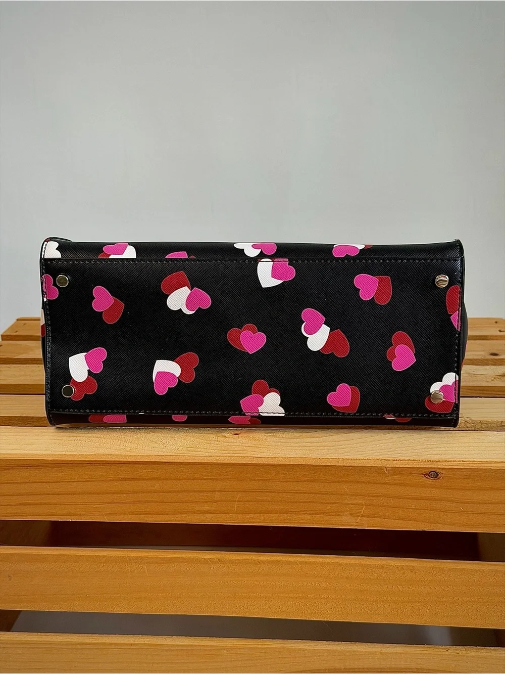 kate spade Black Multi Heart Print Satchel